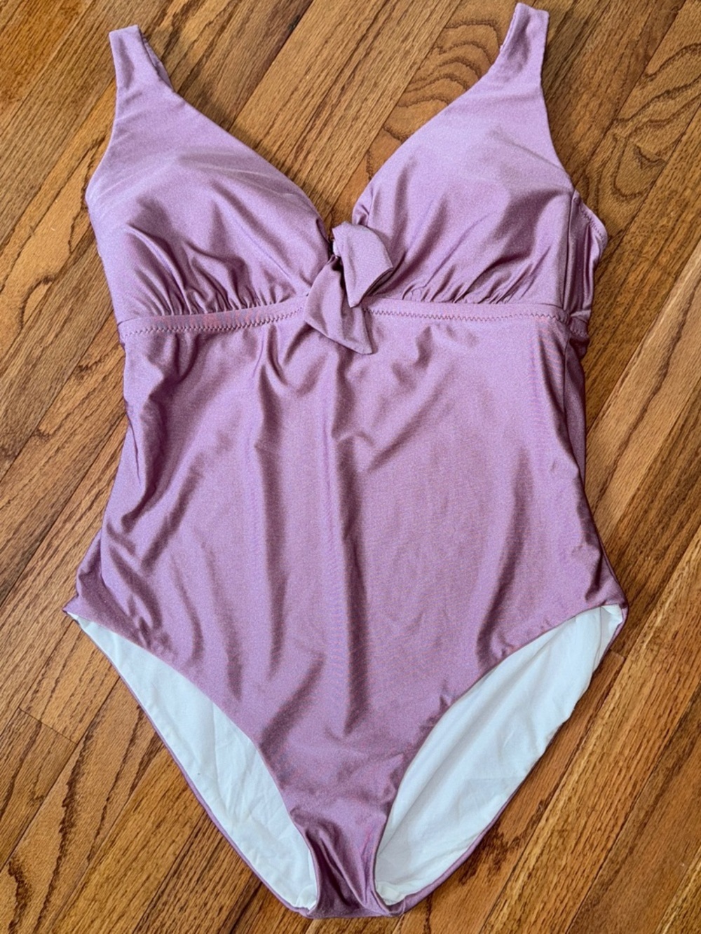 Becca Rebecca Virtue Tie Front One Piece Swimsuit Pink Size 16-18